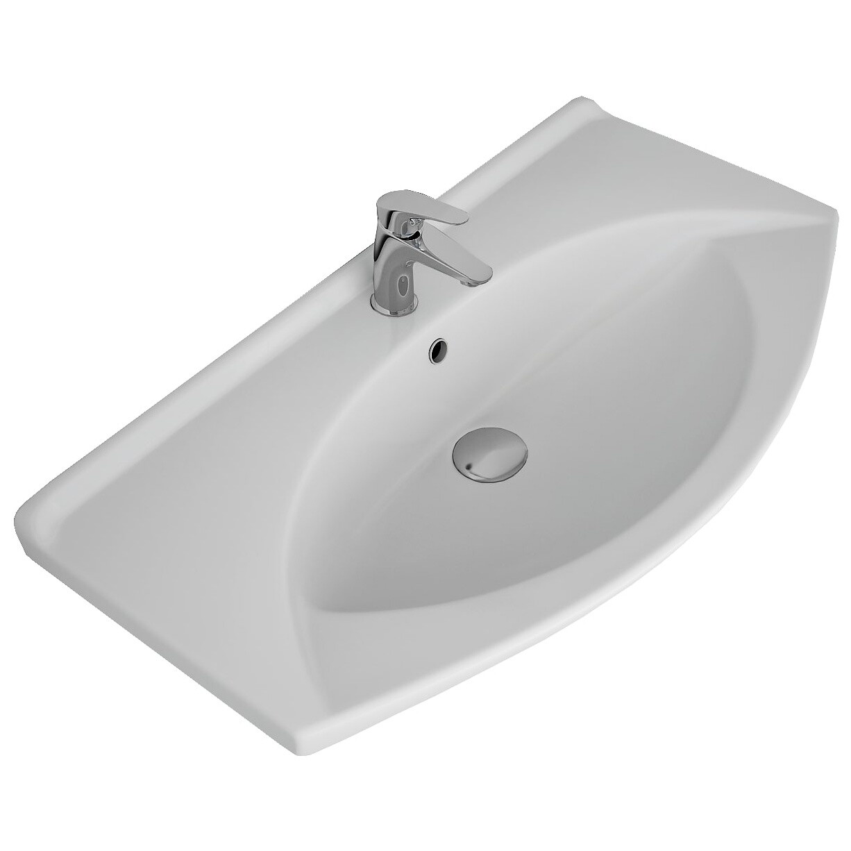 Раковина мебельная полукруглая 85 см белая Dreja "Лагуна" 191676 - изображение 4