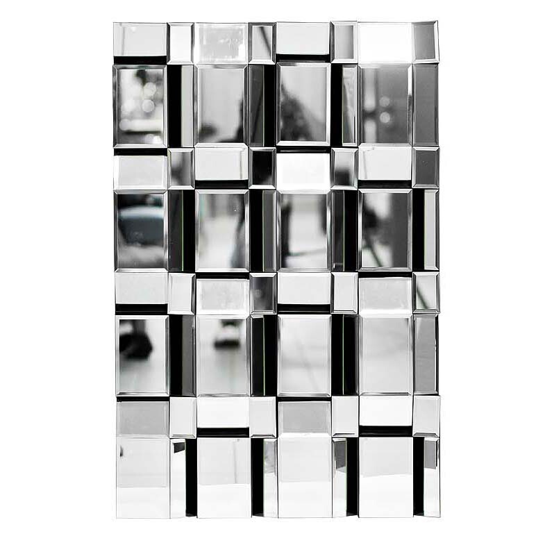 Зеркальное панно прямоугольное настенное 80х60 см