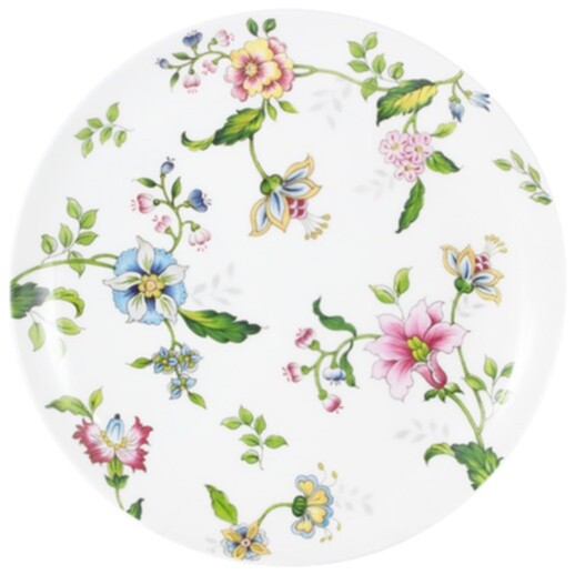 Тарелка фарфоровая для закусок 20,5 см белая с цветами Provence
