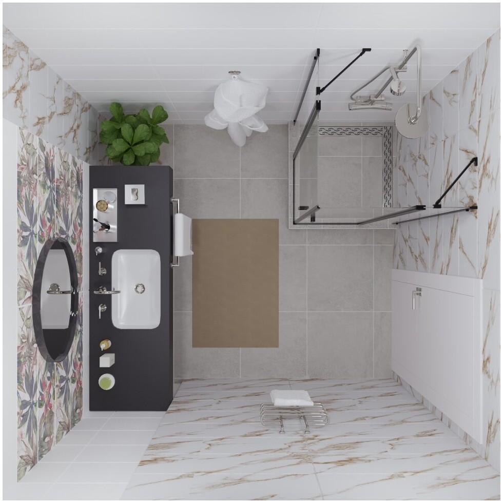 Душевой уголок квадратный 90х90 см черный Triton "Тау-Блэк" Щ0000054036 - изображение 5