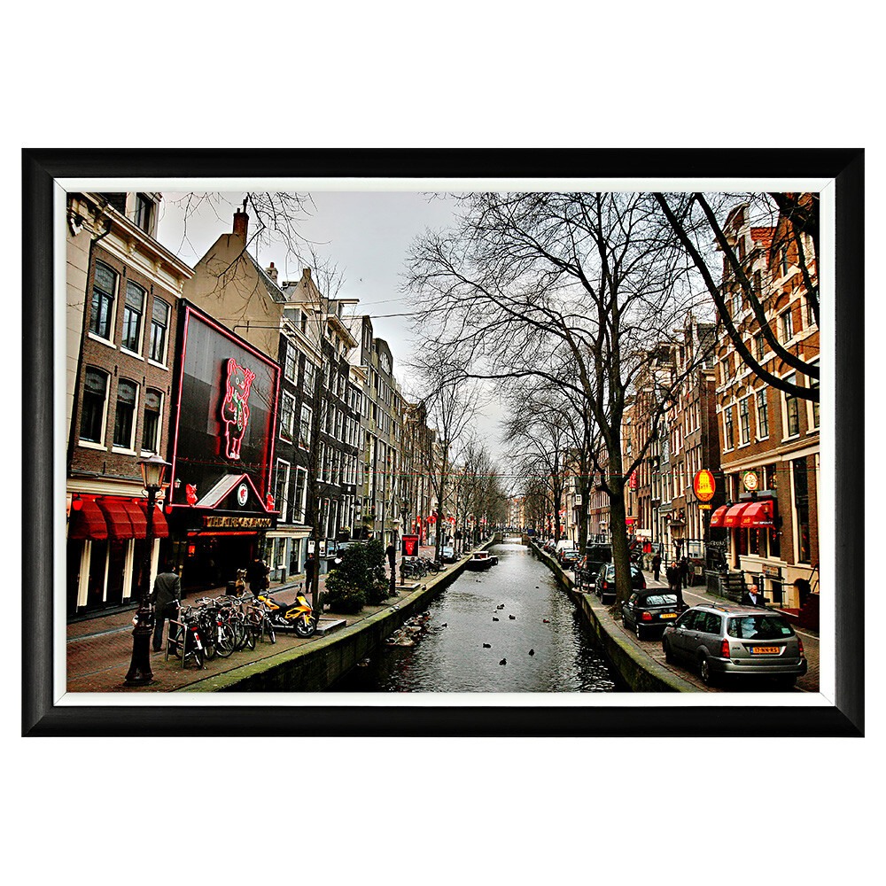 Арт-постер прямоугольный 46х66 см &quot;Каналы Амстердама&quot;