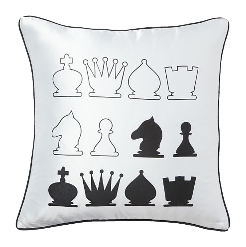 Подушка с шахматами Chess White