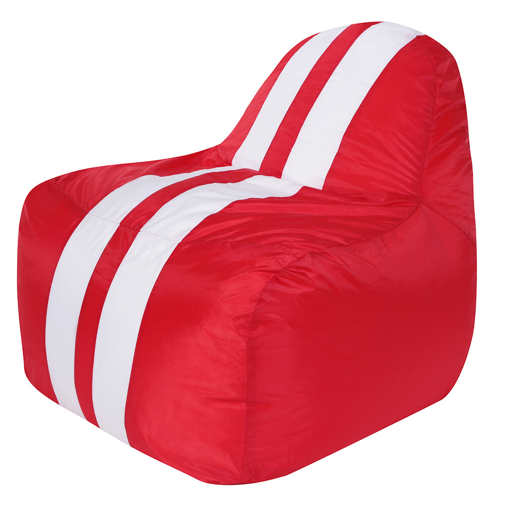 Бескаркасное кресло-мешок квадратное 80х80 см красное &quot;Спорт&quot;