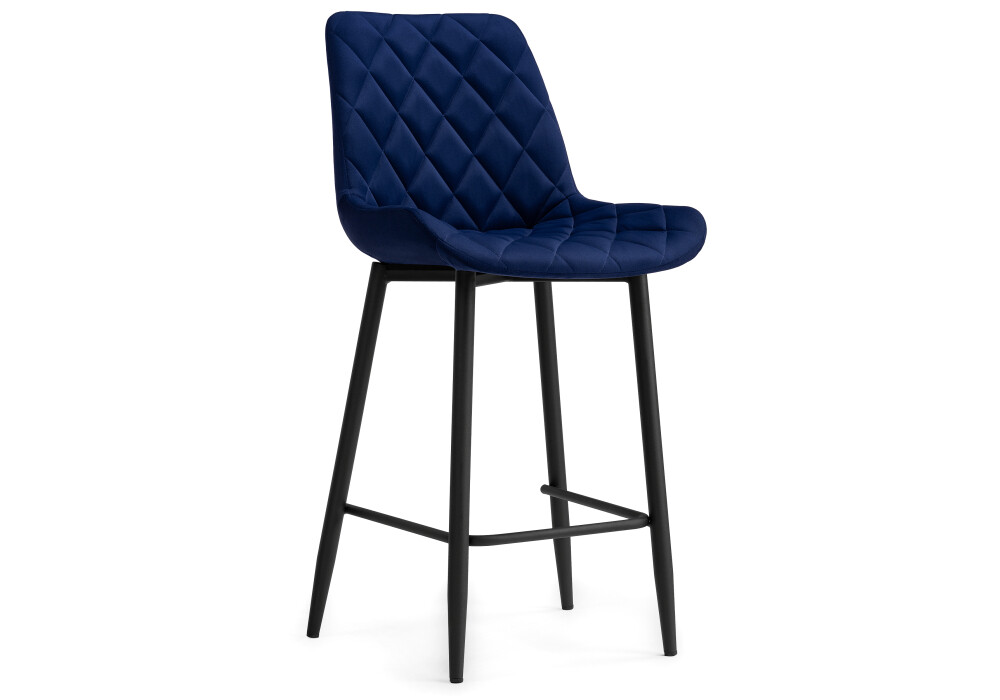 Полубарный стул с мягким сиденьем синий, черный &quot;Баодин Б/К&quot;
