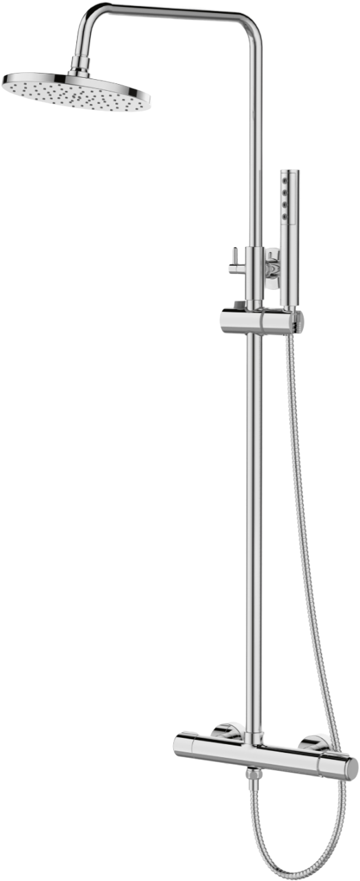 Душевая стойка с верхним душем и смесителем хром Stworki "Лунд" LU-05cr - изображение 5