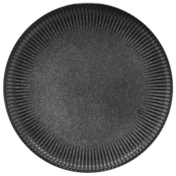 Тарелка с бортом фарфоровая круглая 28 см черная Crest