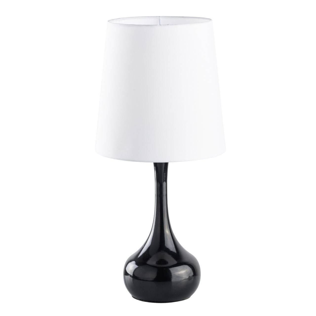 Настольная лампа черная с белым абажуром 48 см &quot;Салон&quot; 415033601