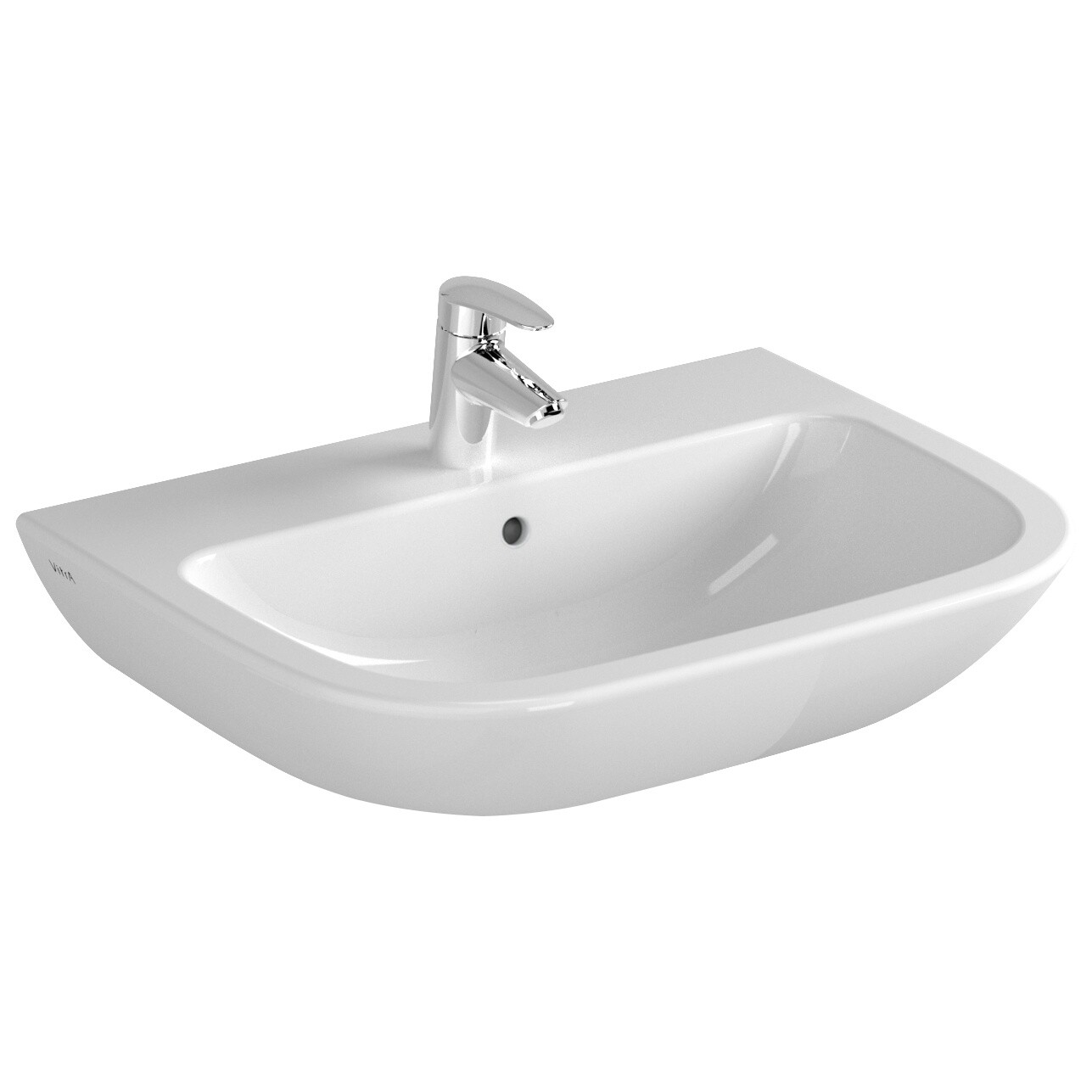 Раковина подвесная фарфоровая полукруглая 46х60 см белая Vitra S20 5503B003-0001