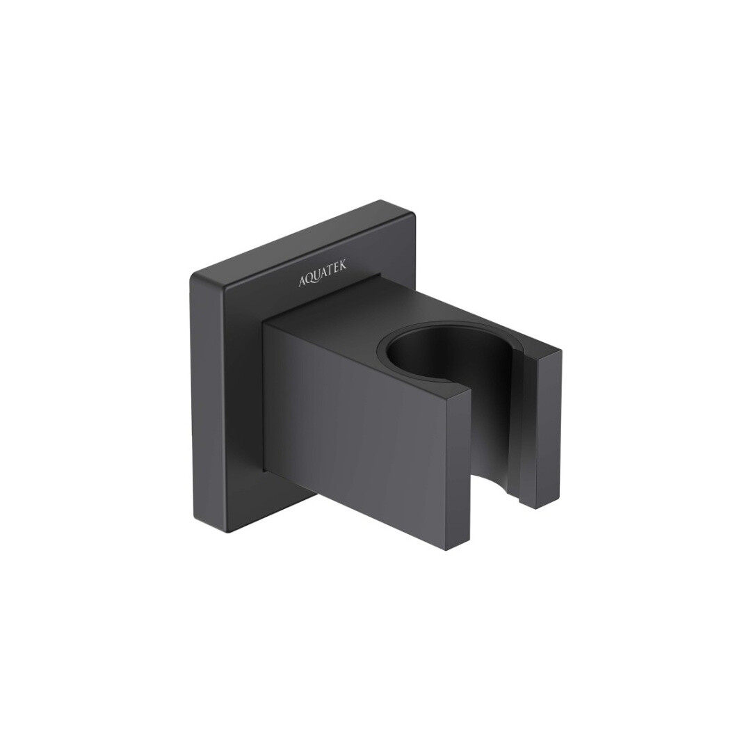 Держатель настенный для ручного душа черный Aquatek AQ2401MB