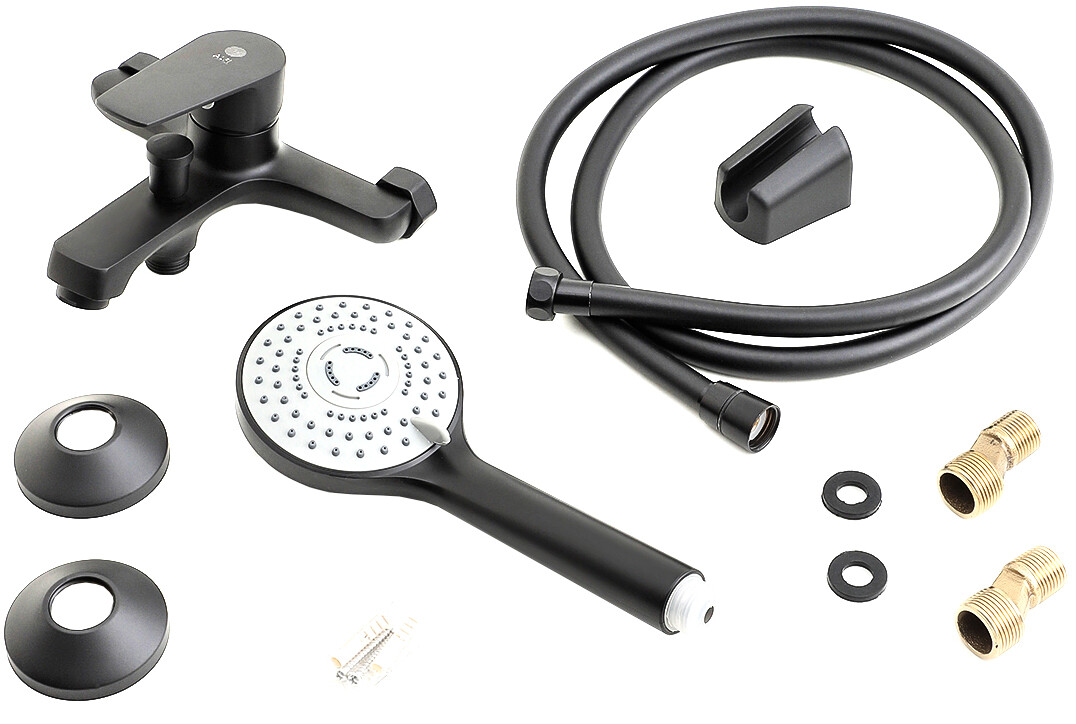 Смеситель для ванны черный Stworki "Орхус" OR-02b - изображение 8