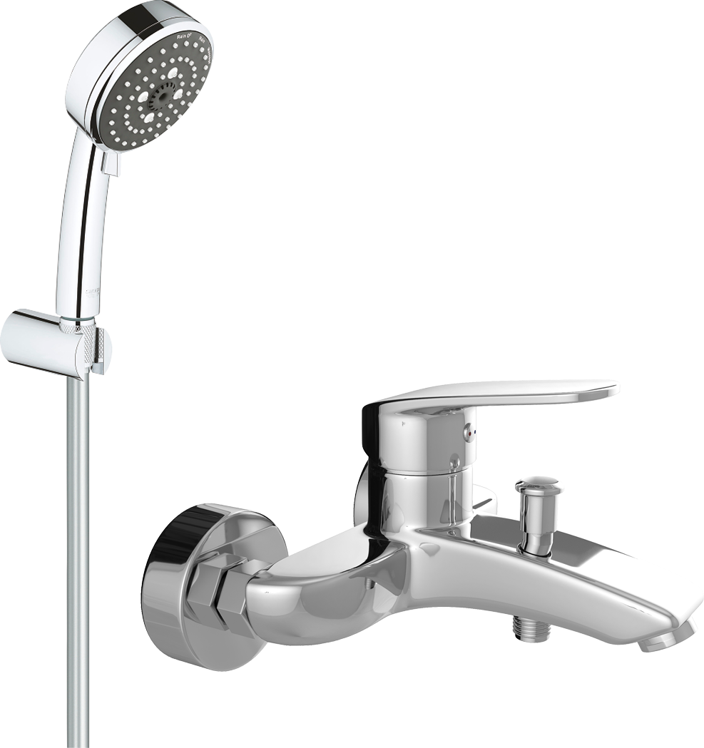 Душевой комплект Grohe Vitalio Comfort 26176000 со смесителем для ванны хром Mega Mercan MG-SER103