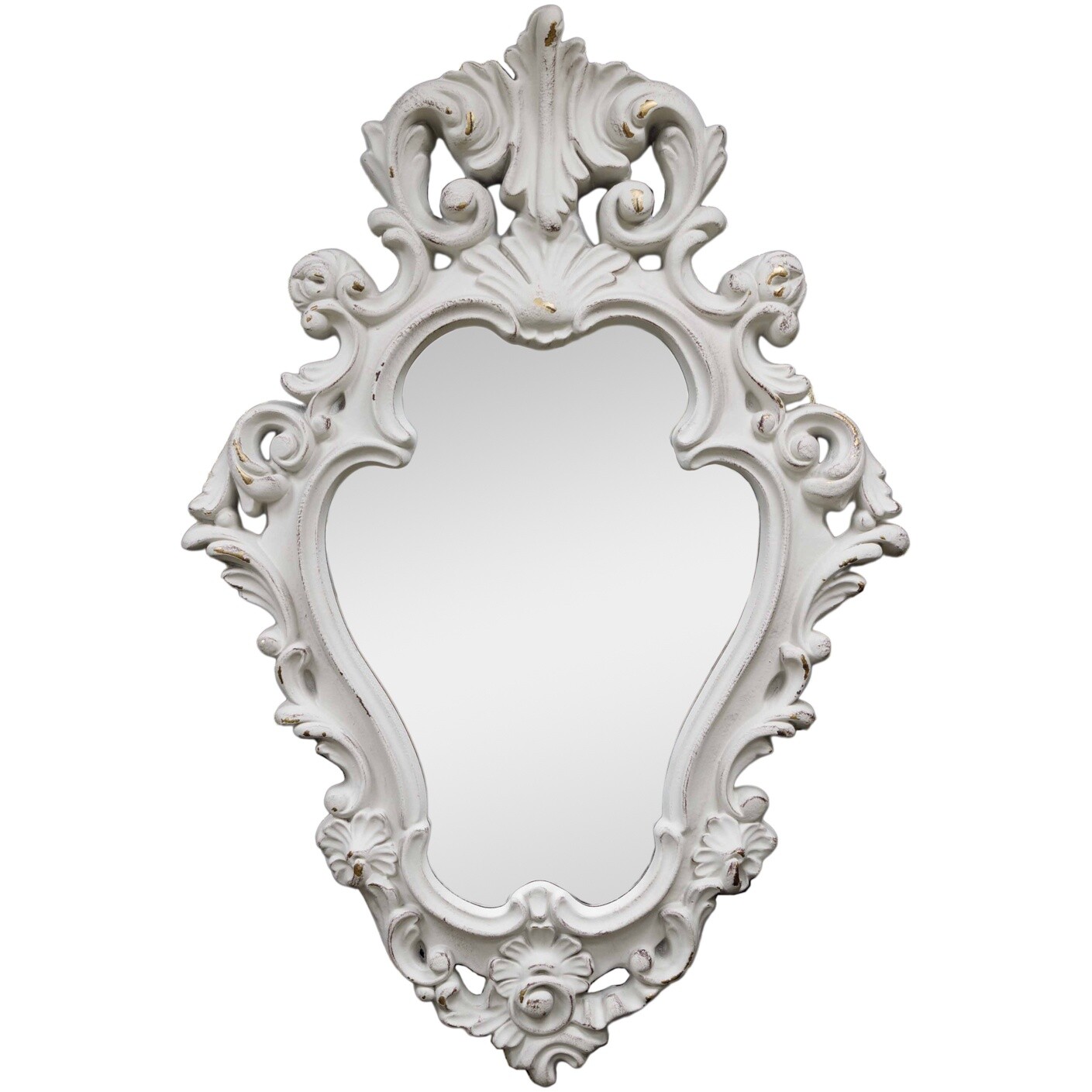 Зеркало настенное фигурное серебро 88x59см Glasar