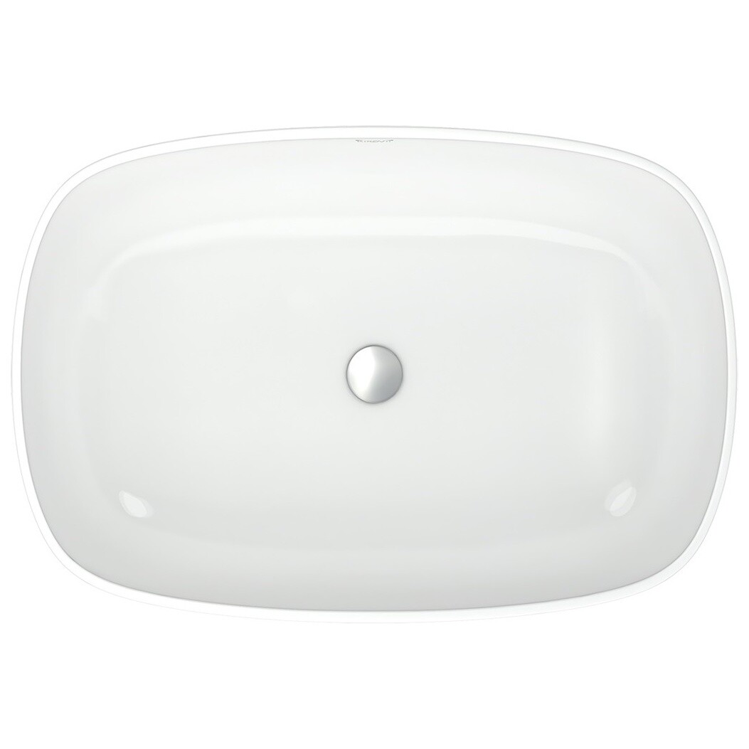 Раковина накладная керамическая прямоугольная 37,5х56,5 см белая Kirovit "Купер 56" - изображение 4