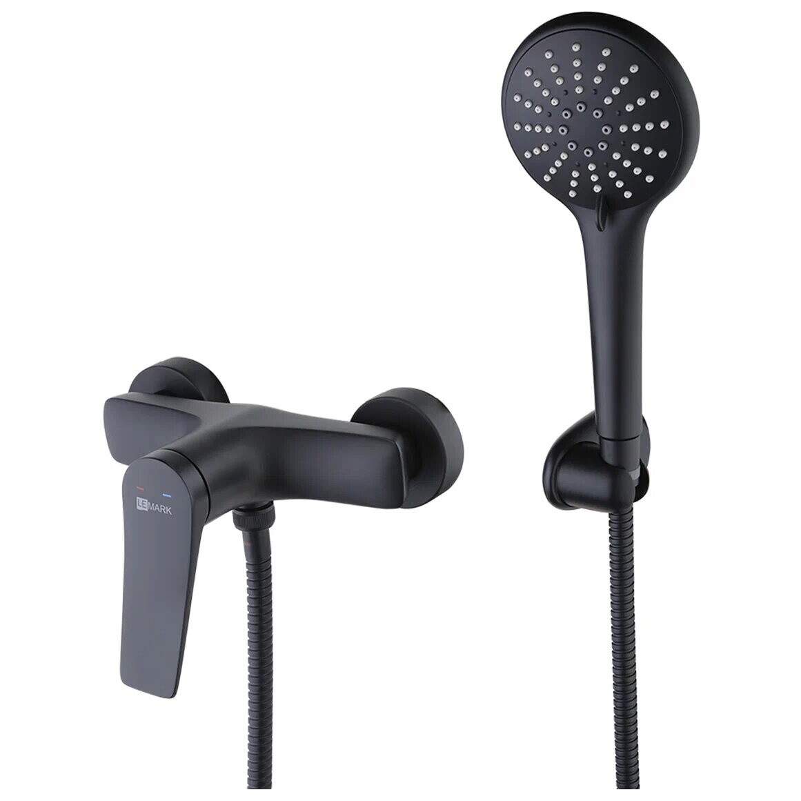 Смеситель для душа черный Lemark Bronx LM3703BL