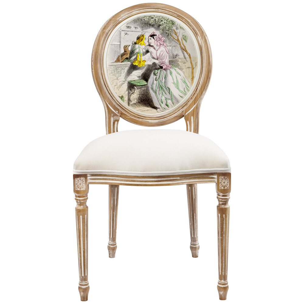 Кухонный стул мягкий бежевый «Романтическая встреча Туберозы и Нарцисса» 21120212