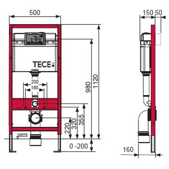 Унитаз подвесной черный Bocchi Parma 1417-004-0129 с инсталляцией TECEbase 2.0 9400405 - изображение 9