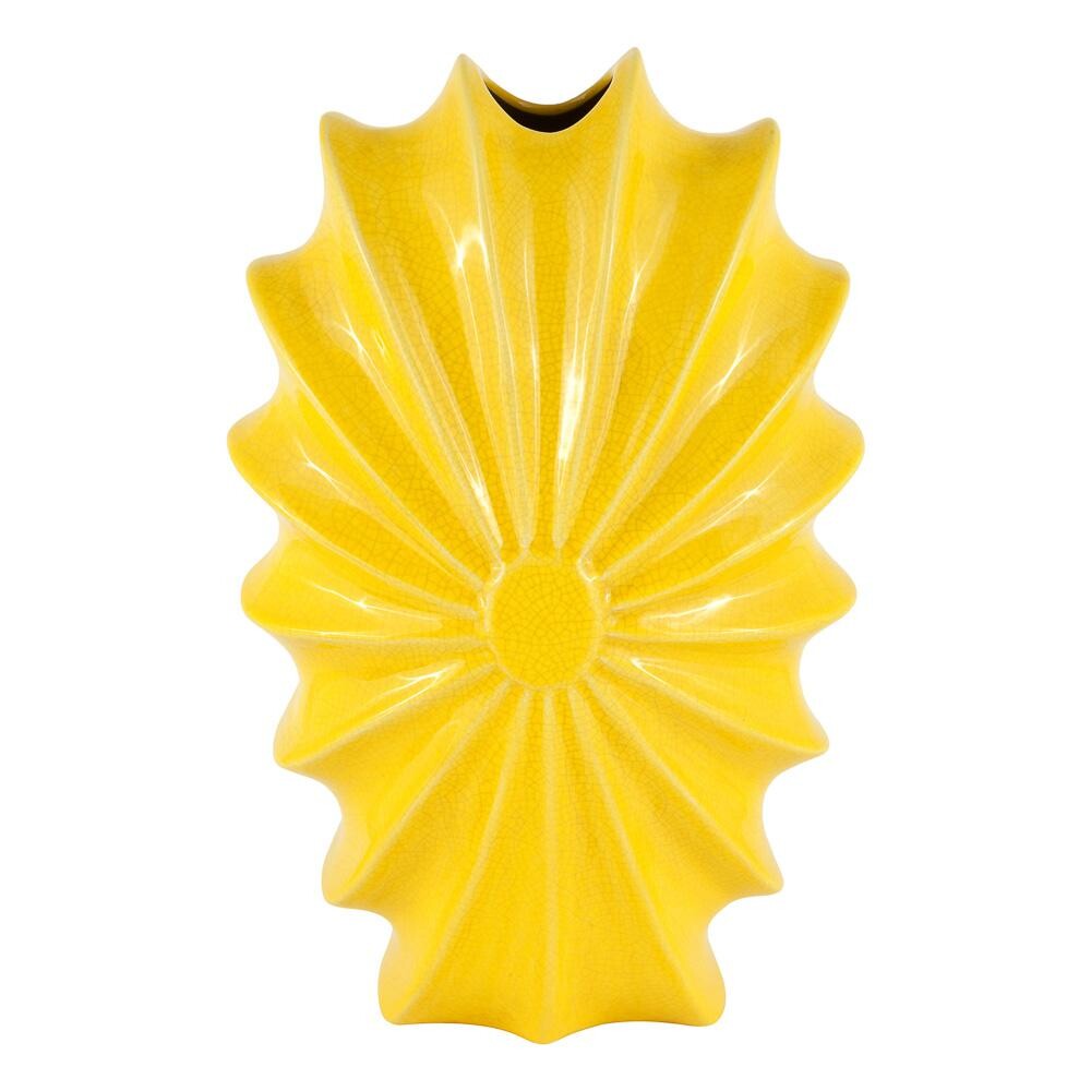 Ваза керамическая желтая 40 см &quot;Желтая хризантема&quot;