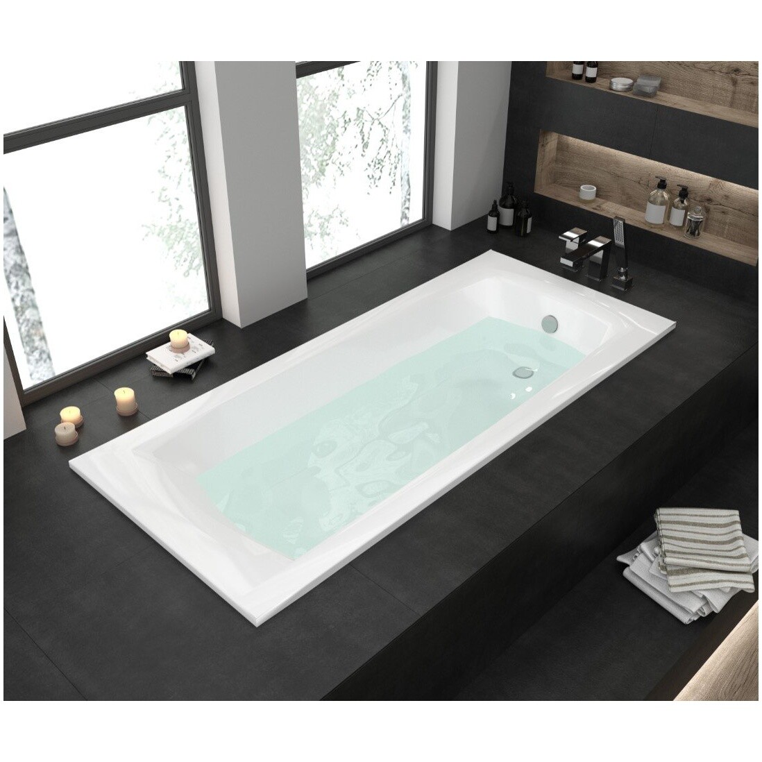 Ванна акриловая прямоугольная 75х170 см белая Creto Ares 1-1144 - изображение 8