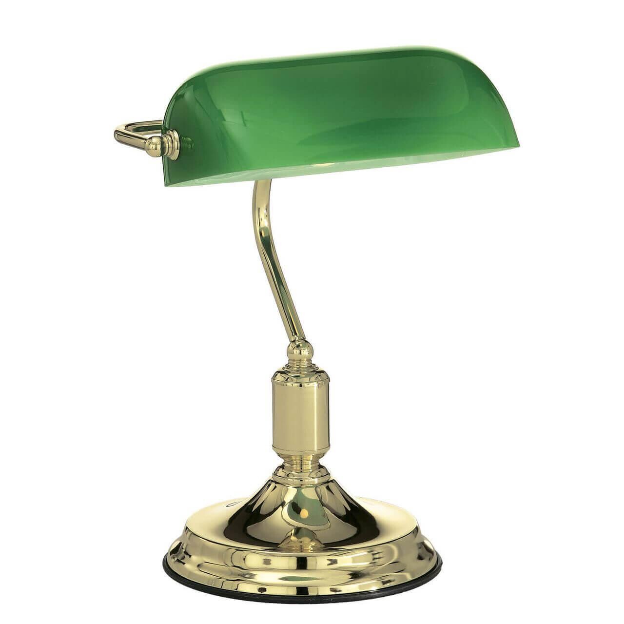 Настольная лампа со стеклянным плафоном зеленая Lawyer TL1 Ottone 013657