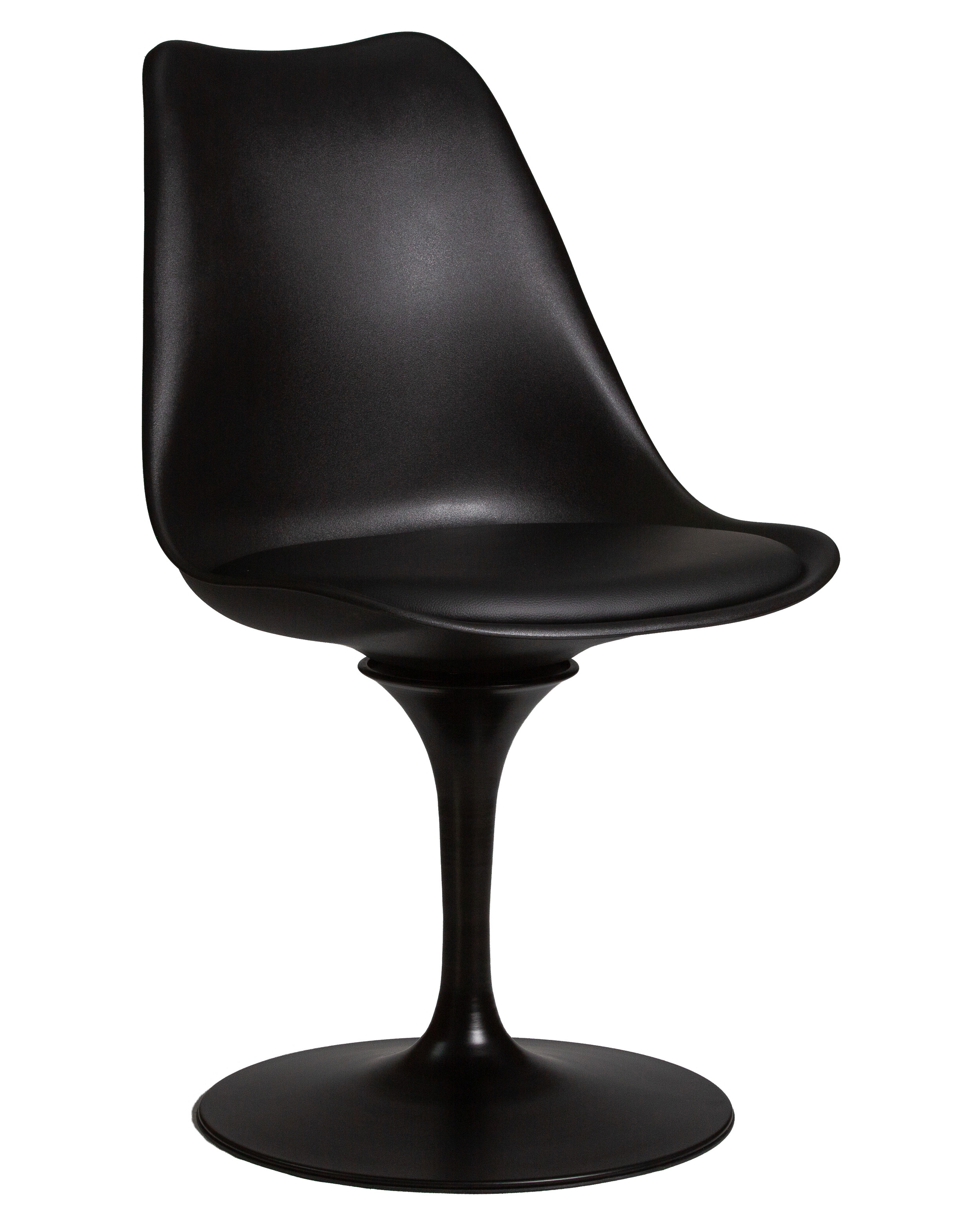 Обеденный стул со спинкой черный TULIP