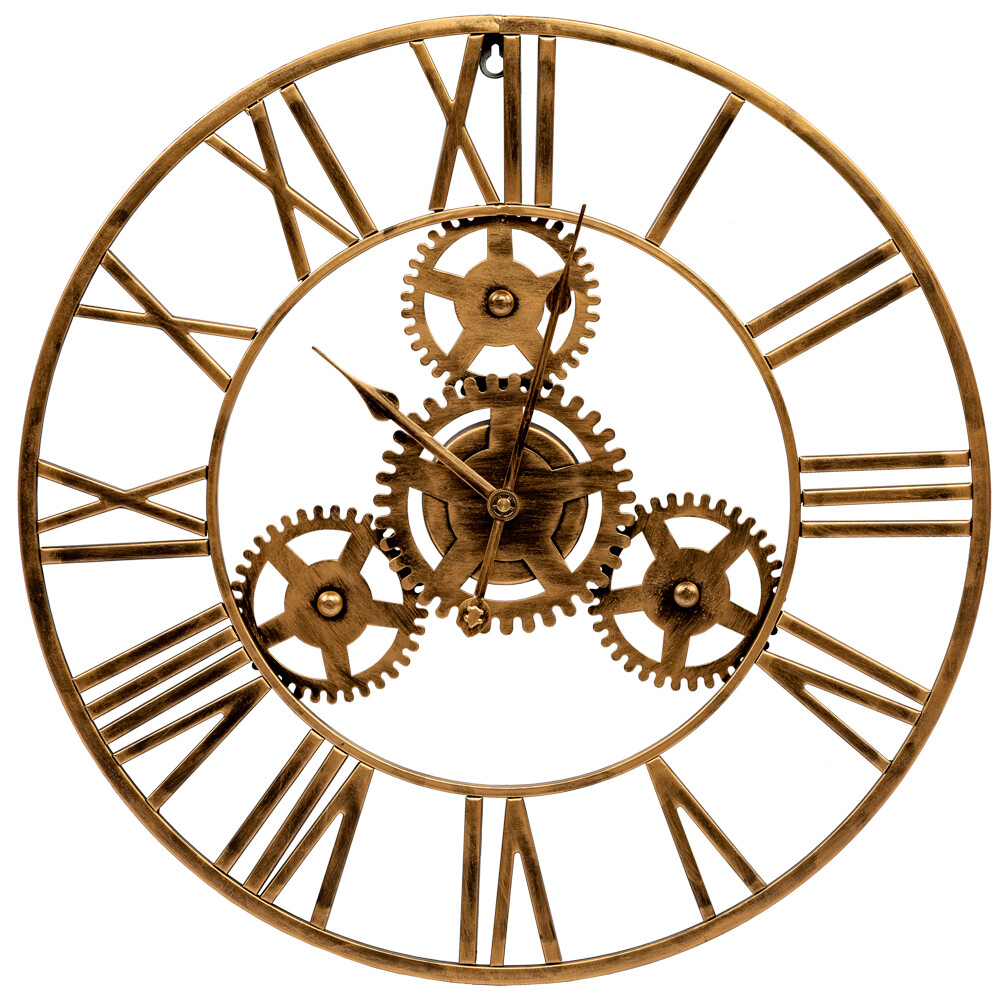 Часы настенные круглые золотые «Юник»