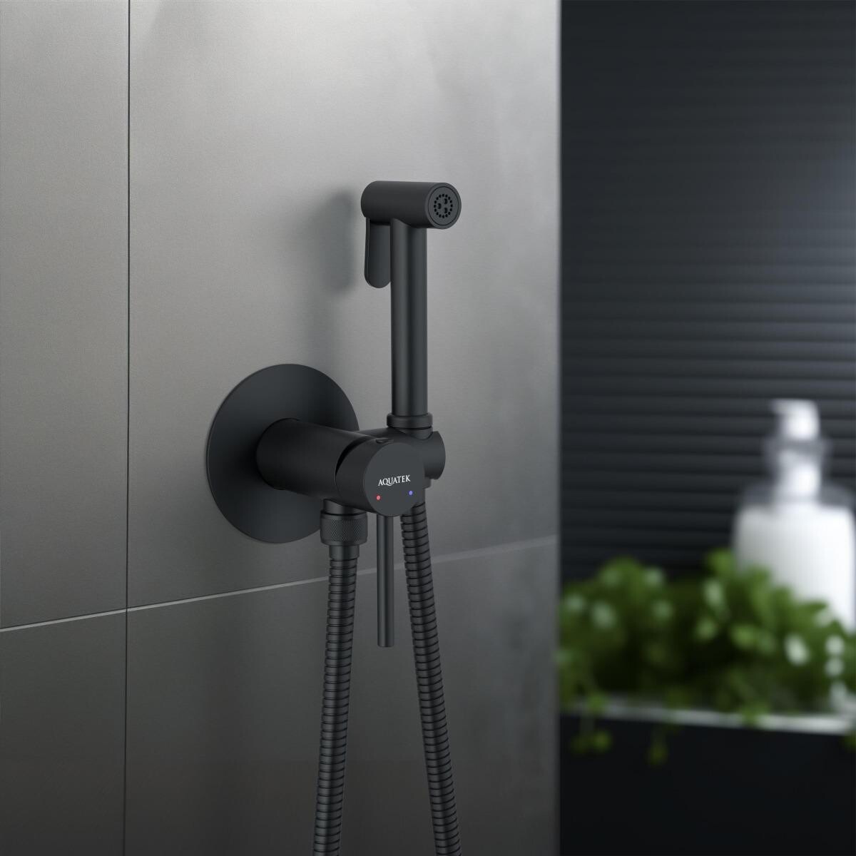 Гигиенический душ встраиваемый черный Aquatek "Европа" AQ1021MB - изображение 5