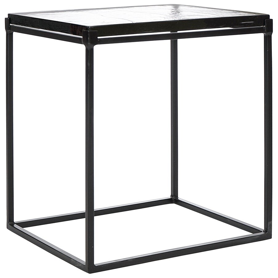 Журнальный столик прямоугольный со стеклянной столешницей черный, прозрачный Mayen frosted