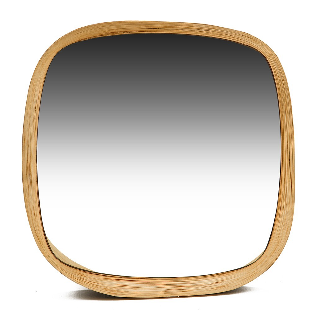 Зеркало деревянное квадратное со скругленными углами Sque