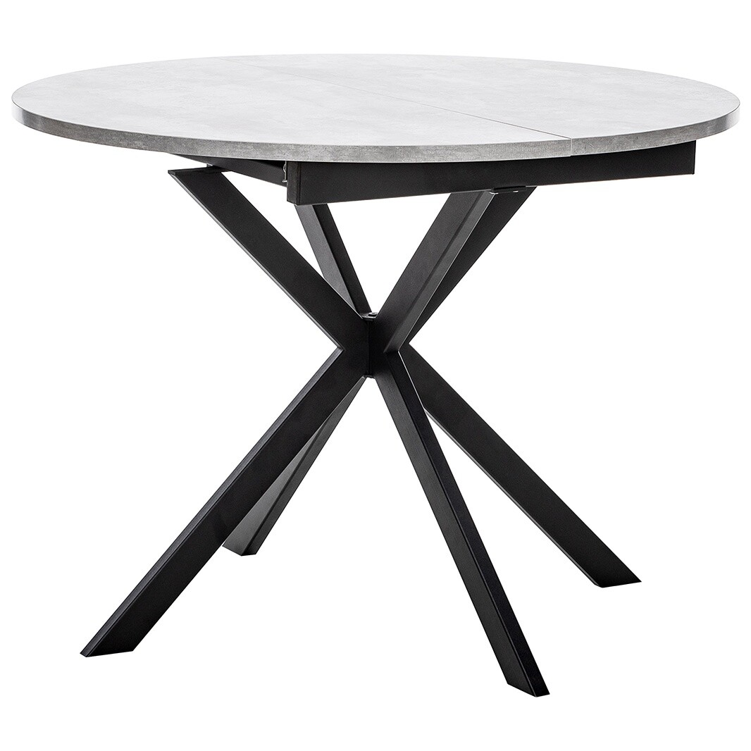 Обеденный стол раздвижной 100/130х75,5 см цемент &quot;Капри&quot;