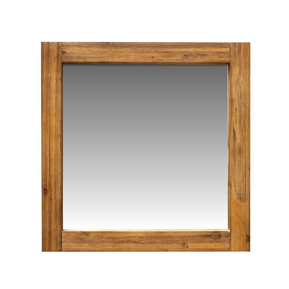 Зеркало настенное в деревянной раме коричневое Secret De Maison City
