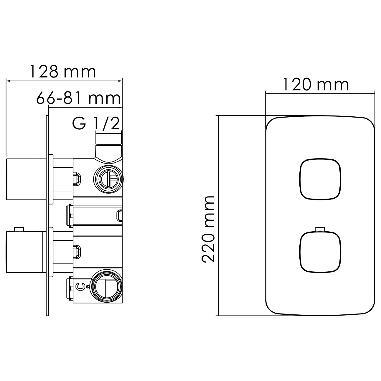 Смеситель для ванны и душа термостатический хром Wasserkraft 8644 Thermo - изображение 8