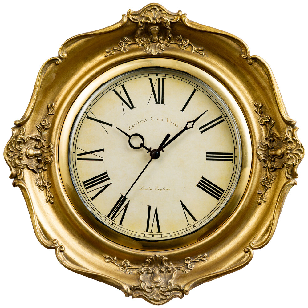 Часы настенные золотые «Шанталь»