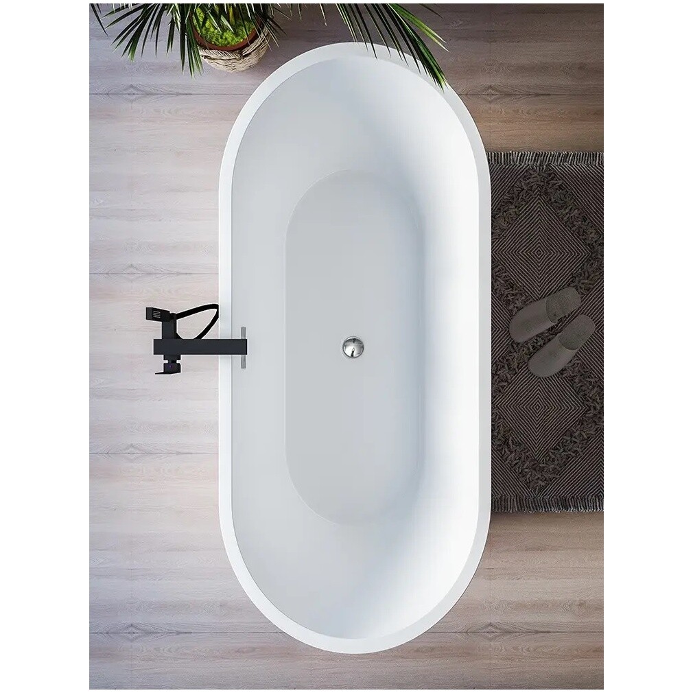 Ванна акриловая отдельностоящая 150 см белая Cerutti SPA Resia CT10302 - изображение 4