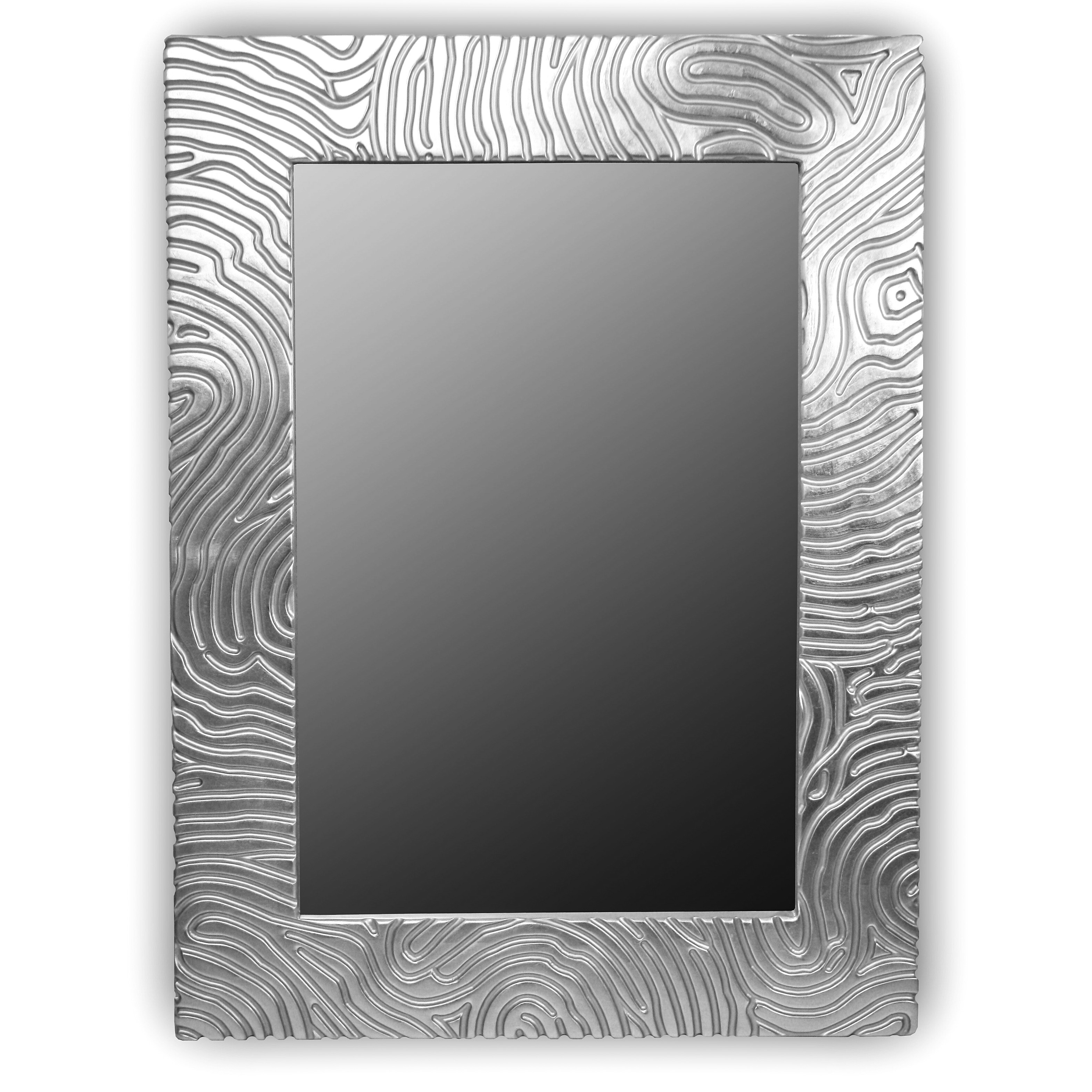 Зеркало прямоугольное настенное серебро FASHION MARK QU