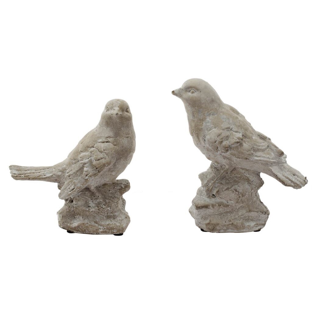 Статуэтки декоративные бетонные 2 шт серыеSkye Watchful Birds 