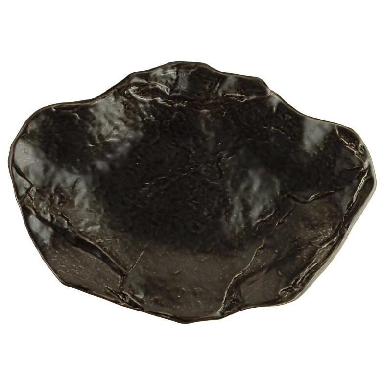 Тарелка фарфоровая 22 см черная Nori