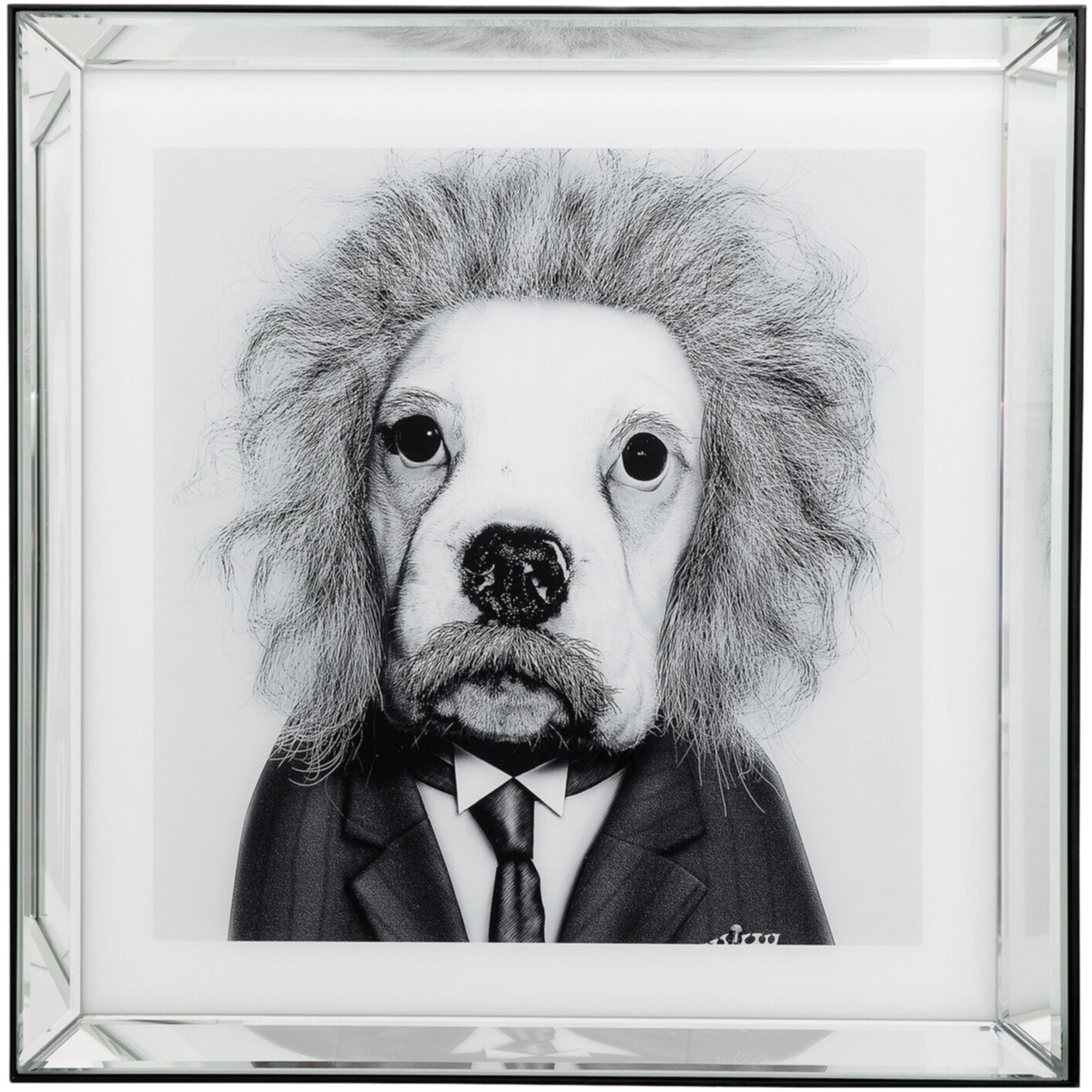 Картина квадратная черно-белая 60х60 см Dog &quot;Собака&quot;
