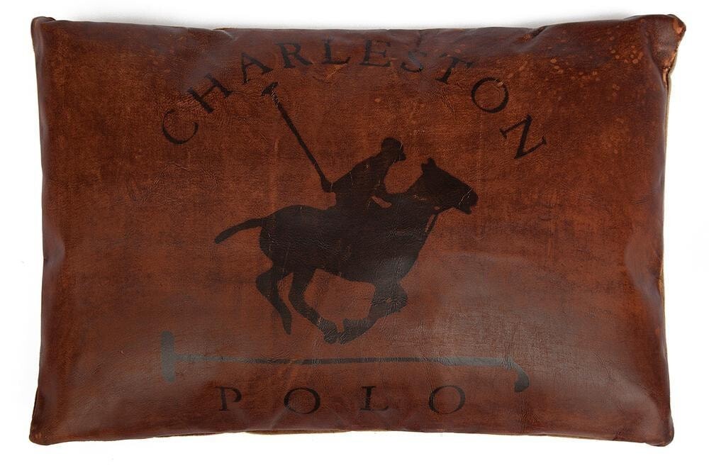 Подушка декоративная кожаная натуральная Secret De Maison Polo