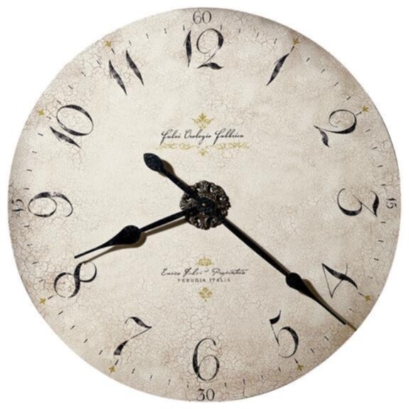 Часы настенные кварцевые круглые античные 81 см серые Enrico Fulvi