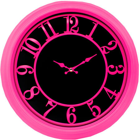 Часы настенные розовые GALAXY 1963-P-2