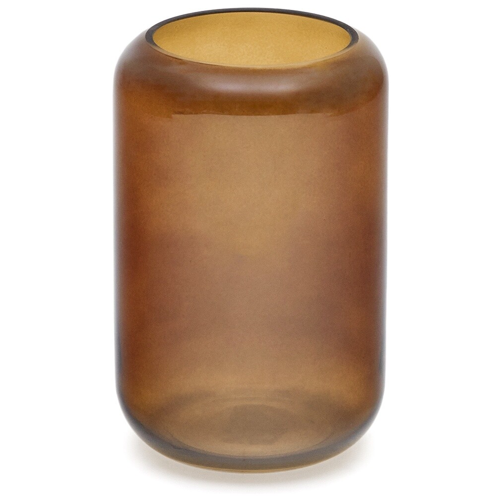 Ваза стеклянная настольная круглая 20 см коричневая Tali от La Forma