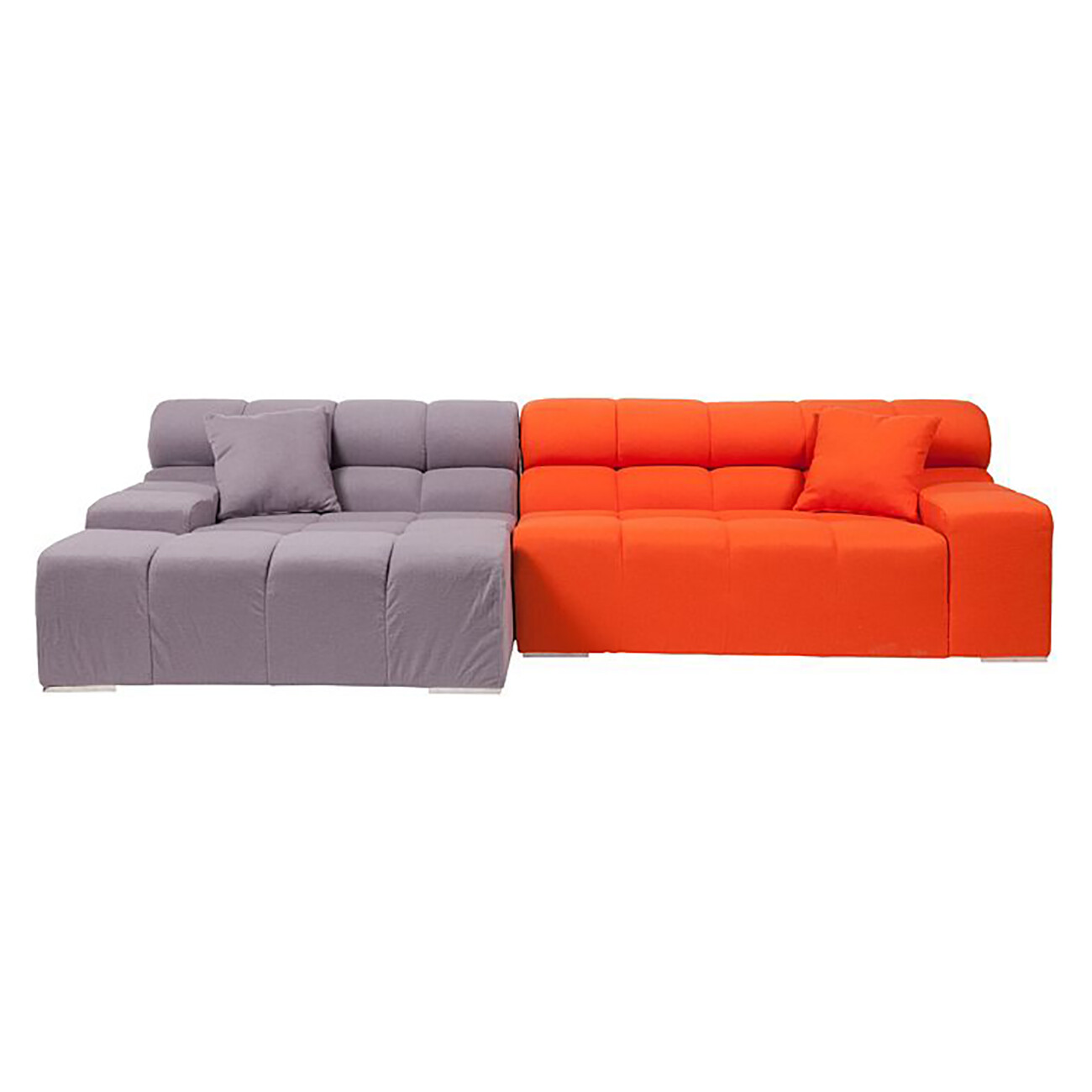 Диван Tufty-Time Sofa угловой модульный серый с оранжевым