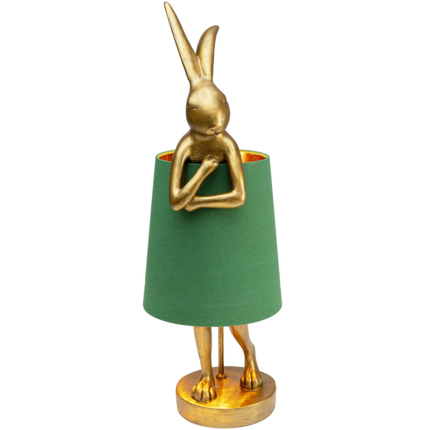 Лампа настольная зеленая, золотая Rabbit 53471