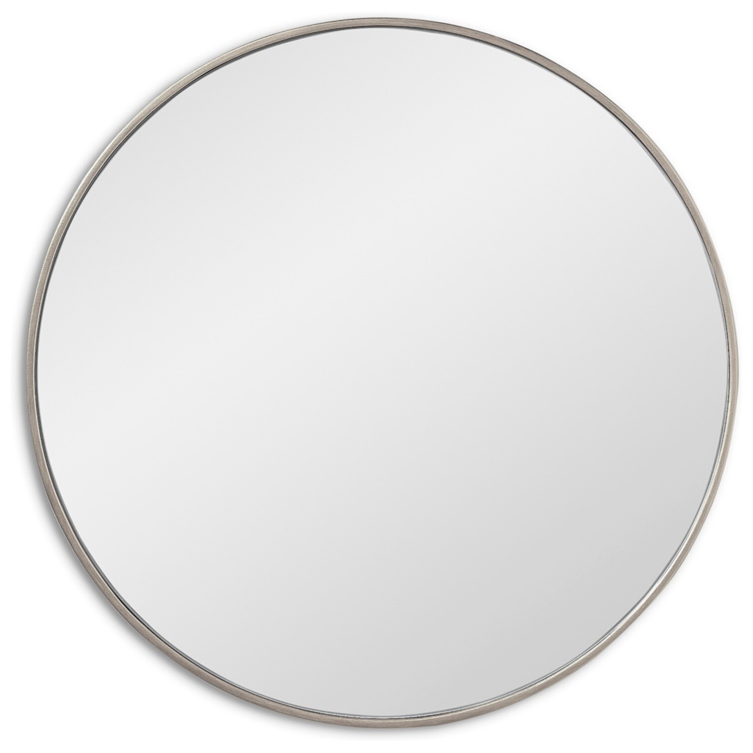 Зеркало настенное круглое в тонкой раме 70х70 см серебро Ala M