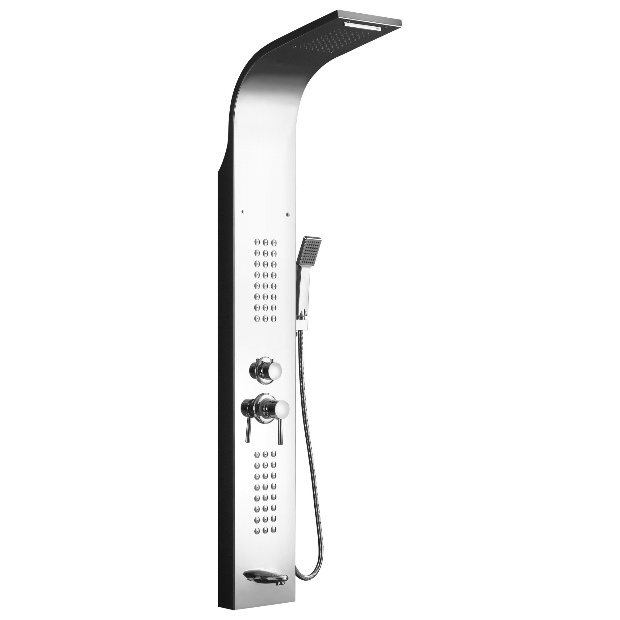Душевая панель с гидромассажем хром Ceruttispa CELIA S CT10403