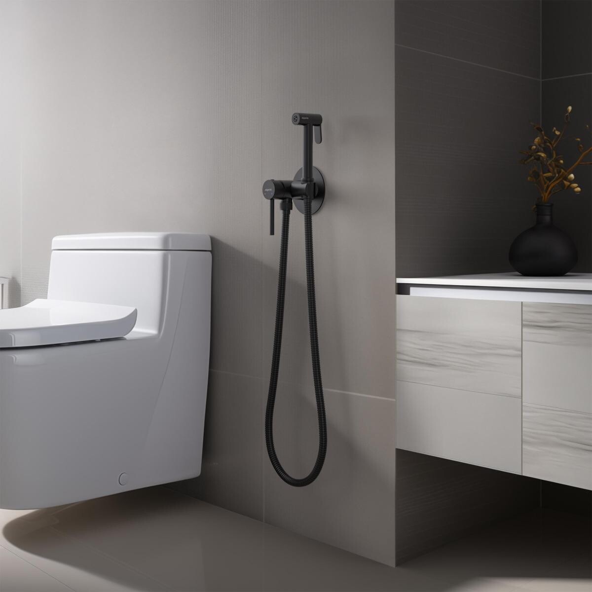 Гигиенический душ встраиваемый черный Aquatek "Европа" AQ1021MB - изображение 4