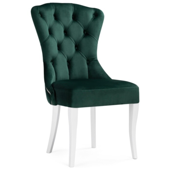 Деревянный стул с мягким сиденьем зеленый, белый &quot;Милано 1&quot;