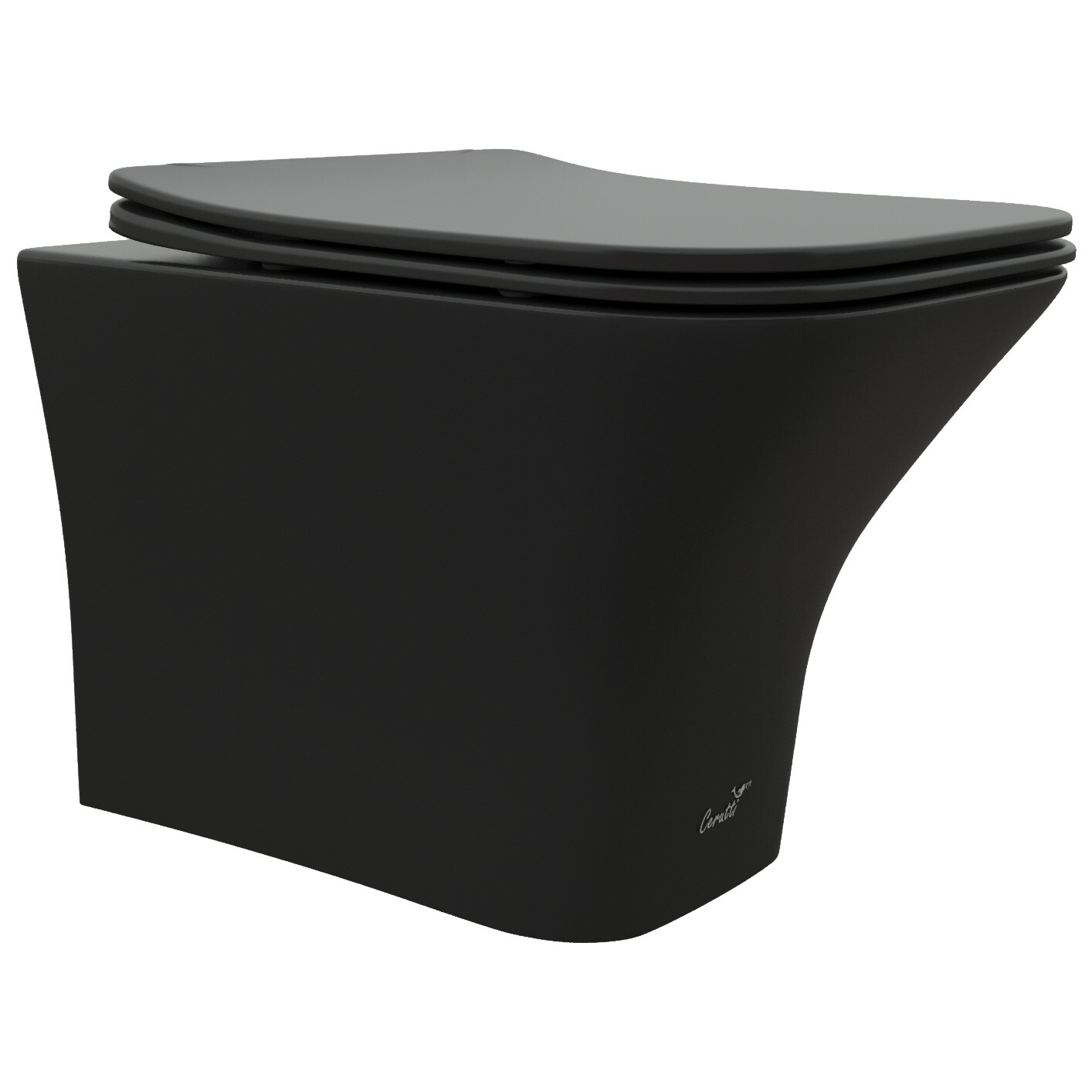 Унитаз подвесной безободковый черный матовый Cerutti SPA Vettore Aria MB CT7506