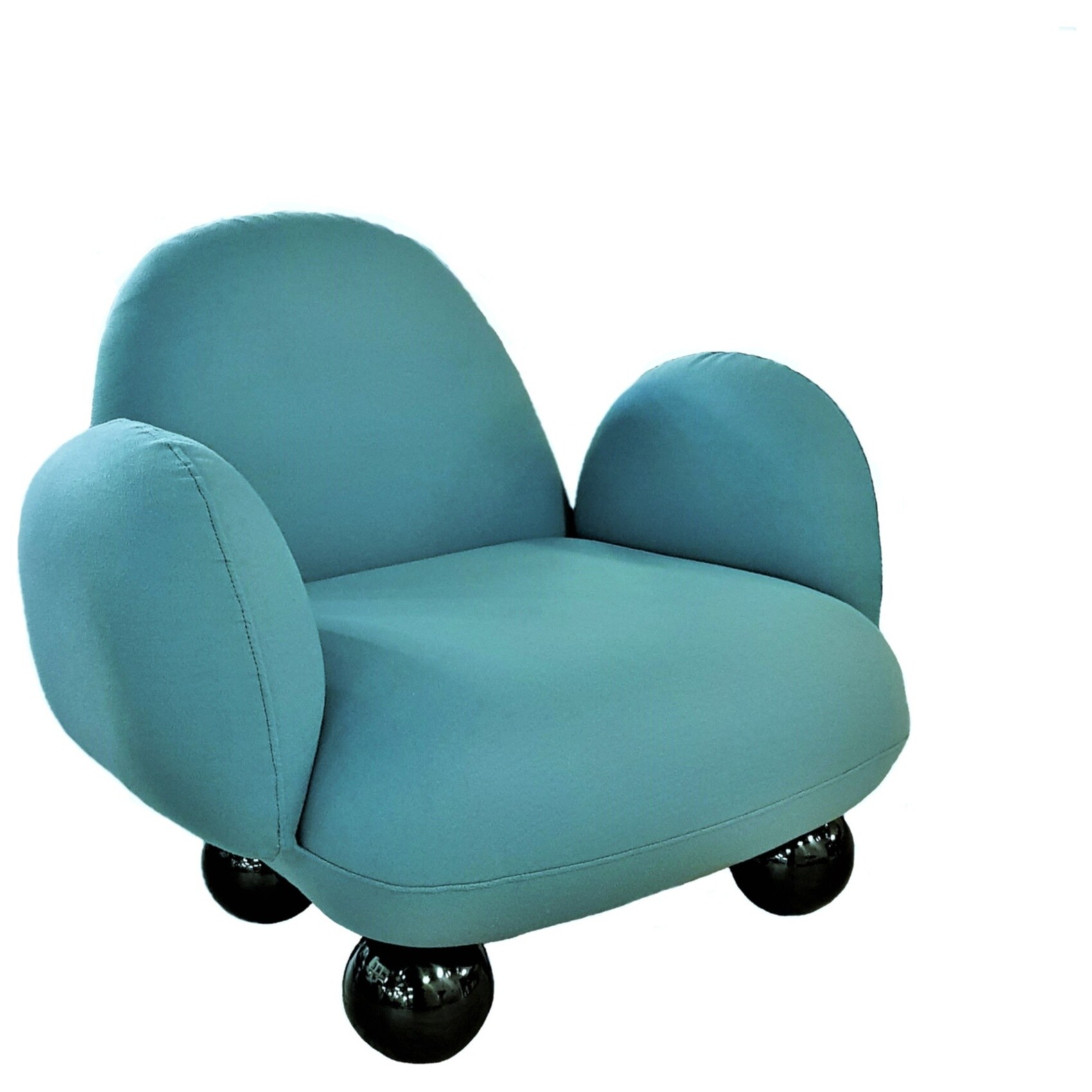 Кресло с мягкими подлокотниками голубое Oppo