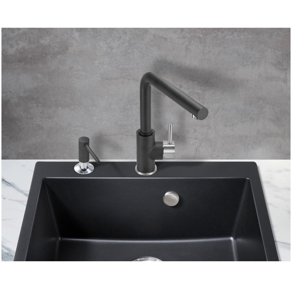 Смеситель для кухни однорычажный черный матовый Milacio Ultra MCU.555.MB - изображение 4